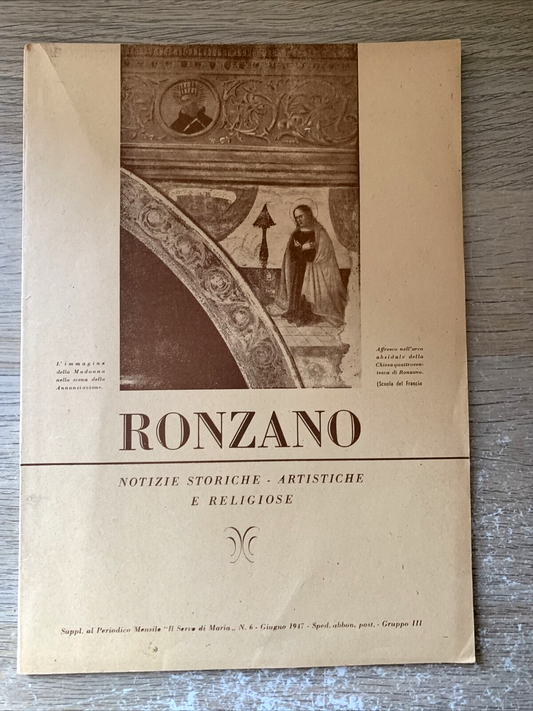 RONZANO notizie storiche artistiche e religiose 1947