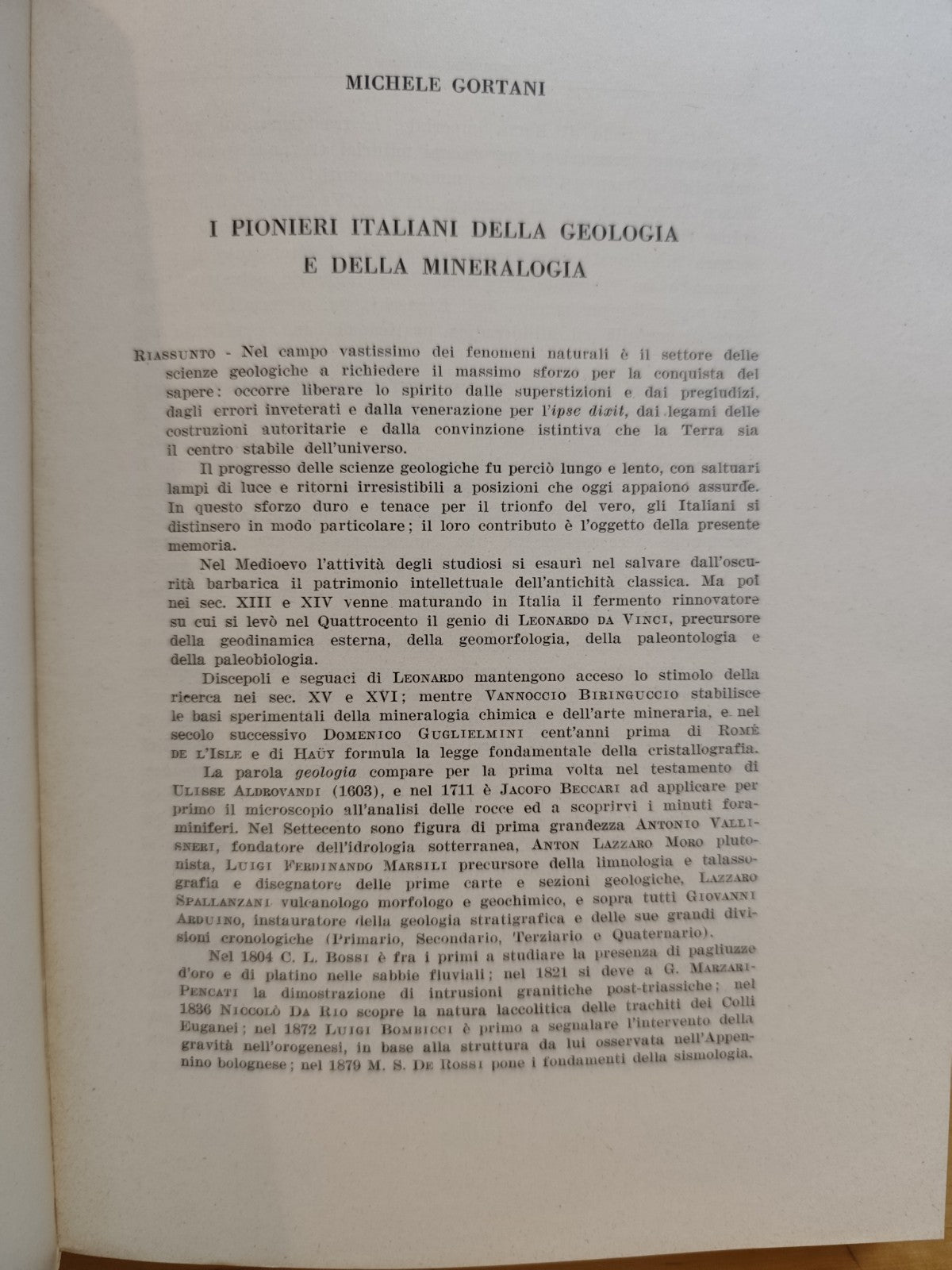 Giornale di geologia, museo geologico Bologna - Raimondo Selli, serie 2ª XXIX