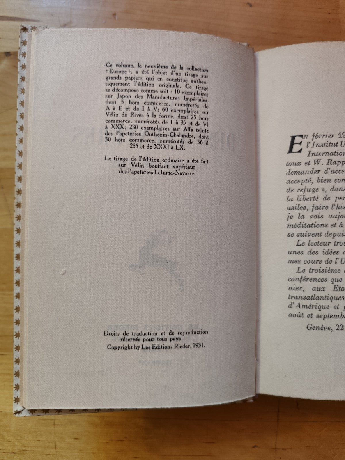 La fin des adventures Guerre et Paix- Guglielmo Ferrero 1931