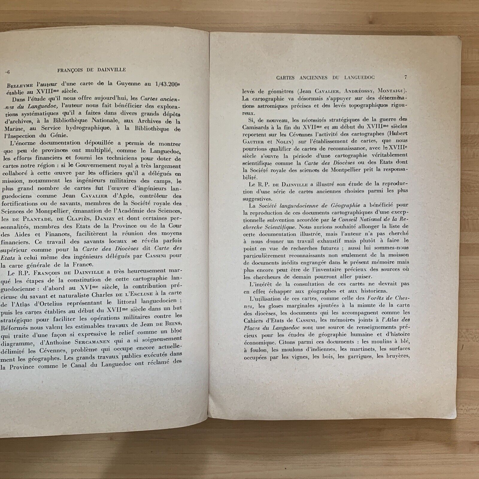 CARTES ANCIENNES DU LANGUEDOC XVI - XVIII S. Francois Dainville S.J. 1961 #