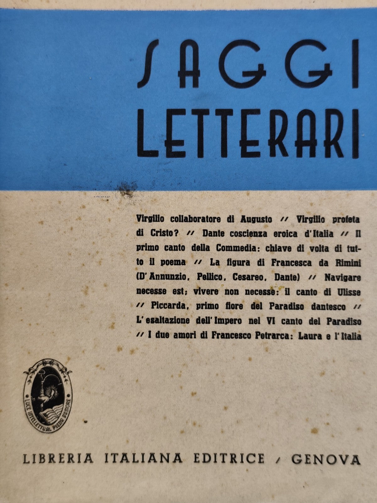 Saggi letterari - Elsa Goss, Libreria Italiana editrice 1942