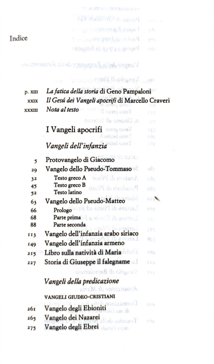 I vangeli apocrifi - Marcello Craveri, Einaudi Tascabili 2007 (Esegesi Biblica)