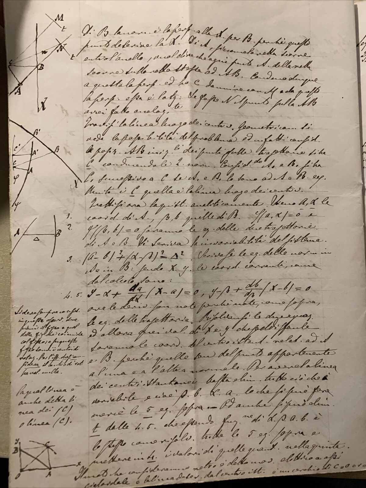 Antico Manoscritto Università di Pavia 1876, Meccanica Razionale, Carlo Formenti