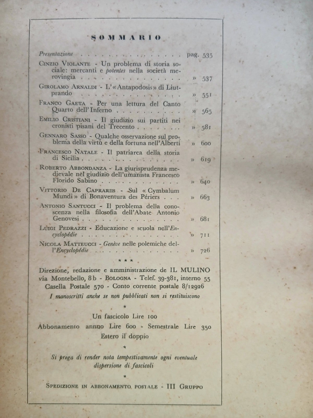 Il Mulino - Rivista mensile di attualità e cultura, 25-26 novembre dicembre 1953