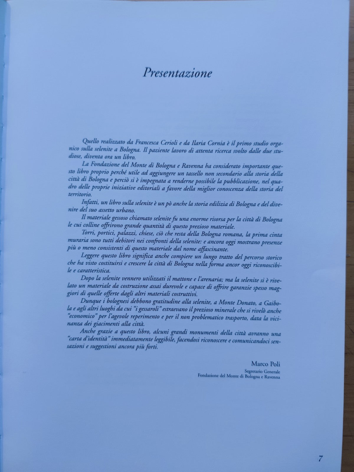 Bologna di Selenite, Una pietra racconta, Francesca Cerioli, I. Corna. Costa ed.