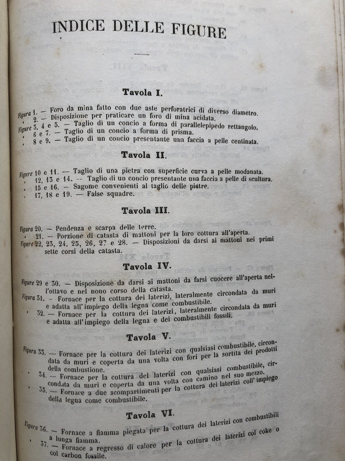 Materiali da costruzione Curioni Giovanni 1864 Prima edizione, legatura in pelle
