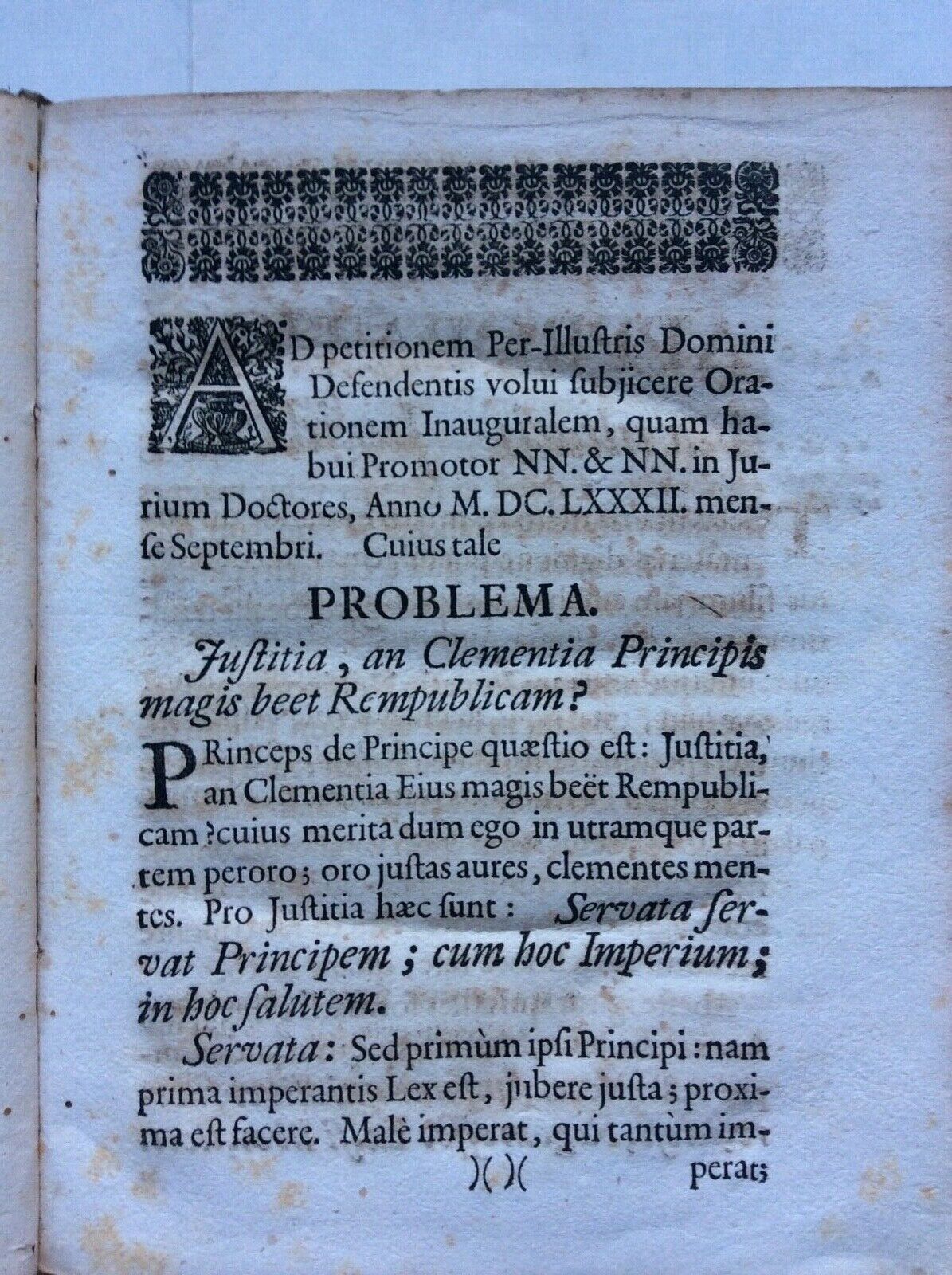 IMPERIUM MERUM, AC MIXTUM.GEORGIUS CHRISTOPHORUS STYRGKH 1685,TYPIS JOANNIS MAYR