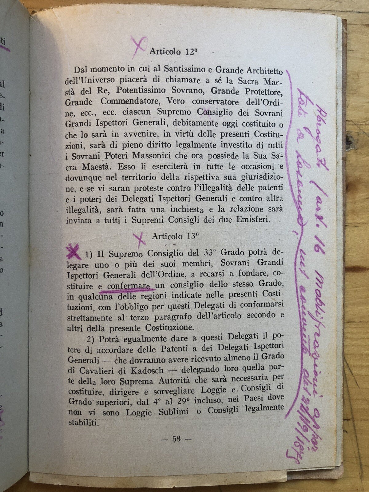 Le charte fondamentali della Universale massoneria di rito soczzese, Atanòr 1947