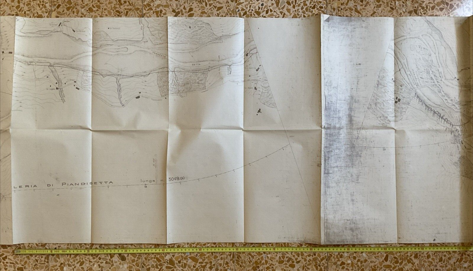 FERROVIE linea Bologna Firenze, Pianoro Castiglione dei Pepoli, planimetria 1930