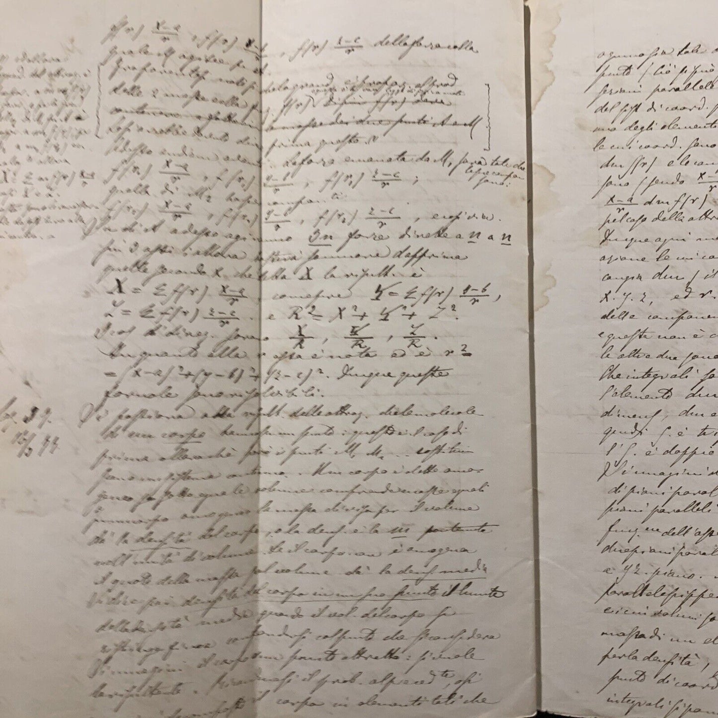 Antico Manoscritto Università di Pavia 1876, Meccanica Razionale, Carlo Formenti
