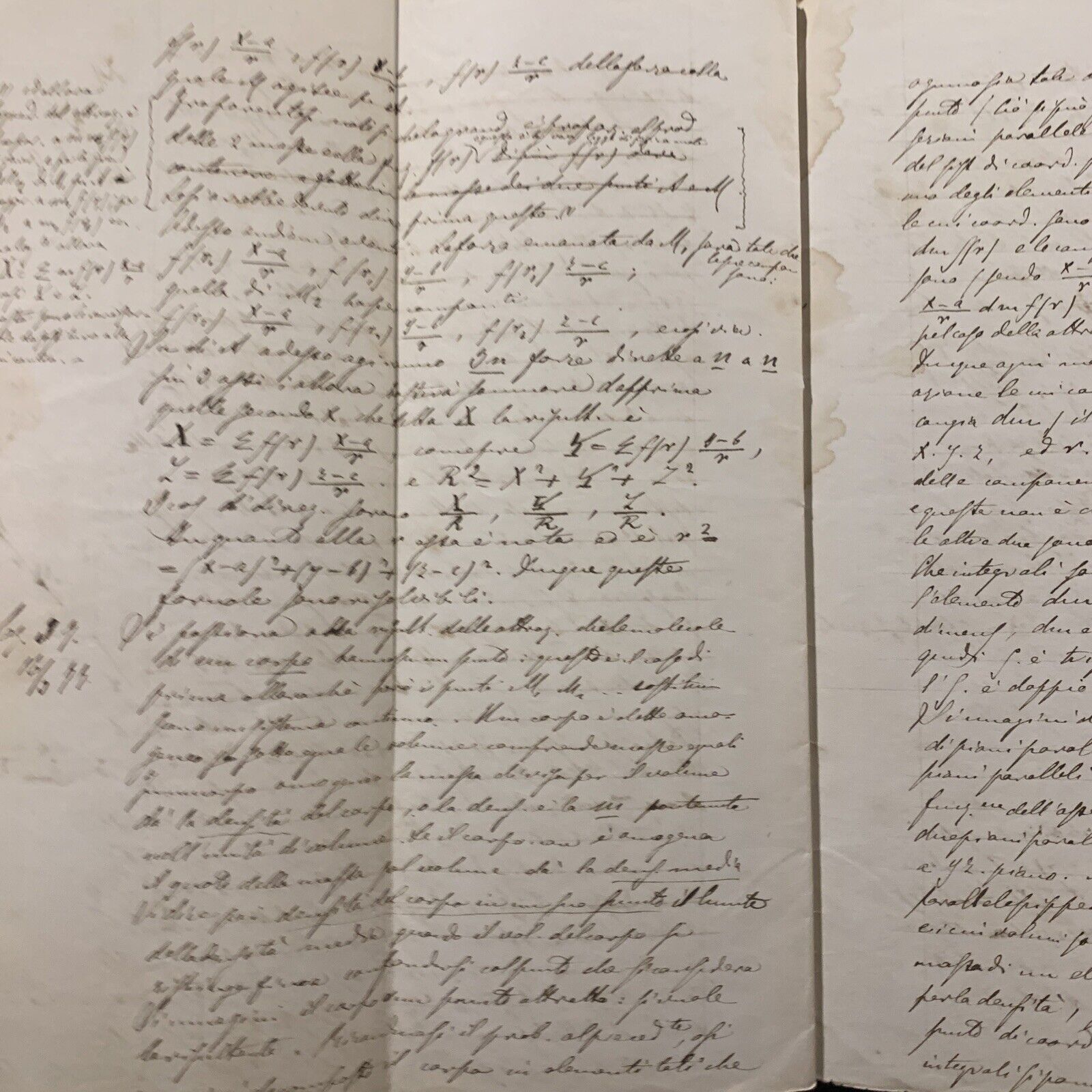 Antico Manoscritto Università di Pavia 1876, Meccanica Razionale, Carlo Formenti