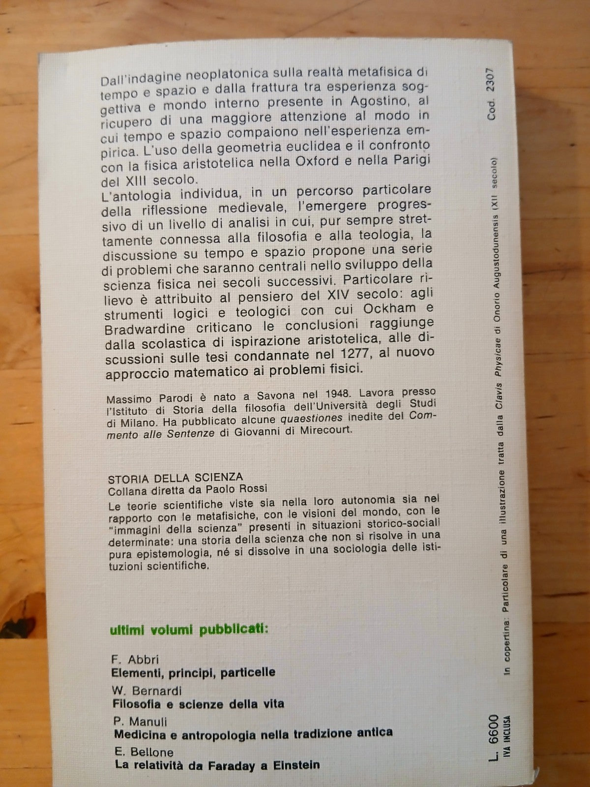 Tempo e spazio - Massimo Parodi - Loescher Storia della Scienza 1981