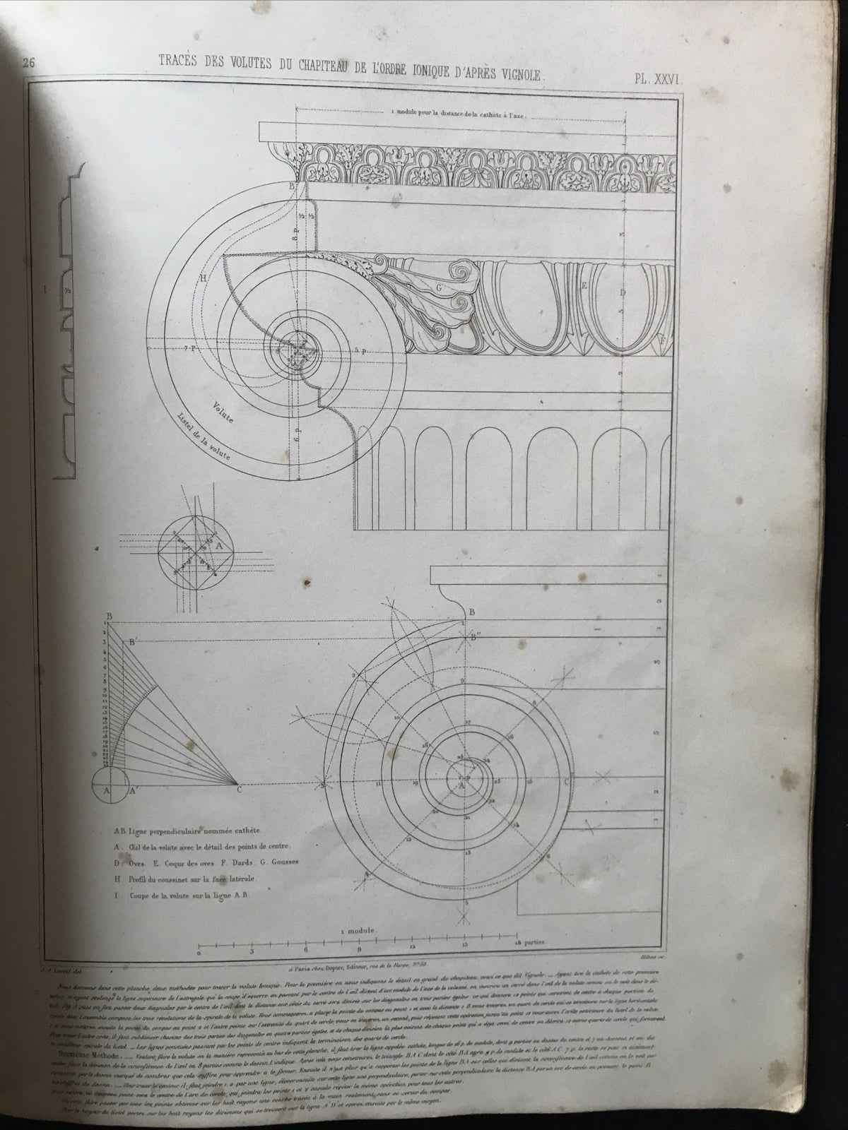 Traité élementaire D'ARCHITECTURE étude cinq ordres, 5 ordini Architetto Vignola