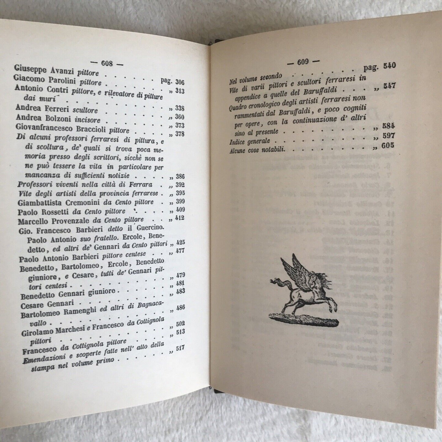VITE DE' PITTORI E SCULTORI FERRARESI, Baruffaldi Girolamo, A. Forni ed. 2 VOLUM