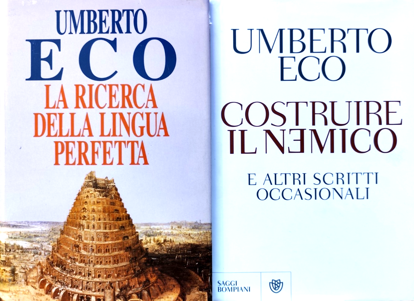 Umberto Eco la ricerca della lingua perfetta, costruire il nemico, Bompiani /CDE