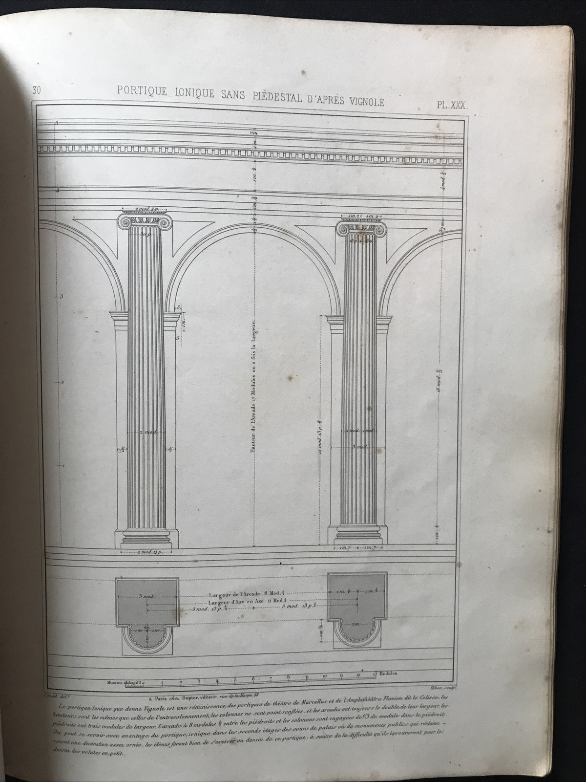 Traité élementaire D'ARCHITECTURE étude cinq ordres, 5 ordini Architetto Vignola