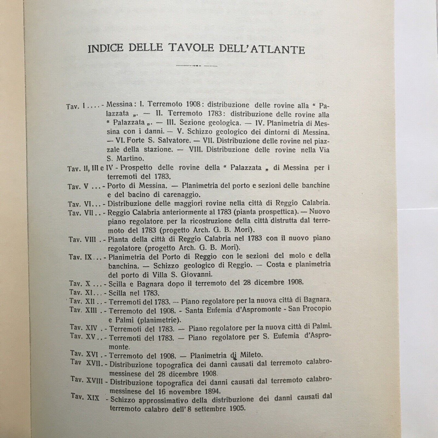 LA CATASTROFE SISMICA CALABRO MESSINESE, Mario Baratta - Arnaldo Forni + tavole#