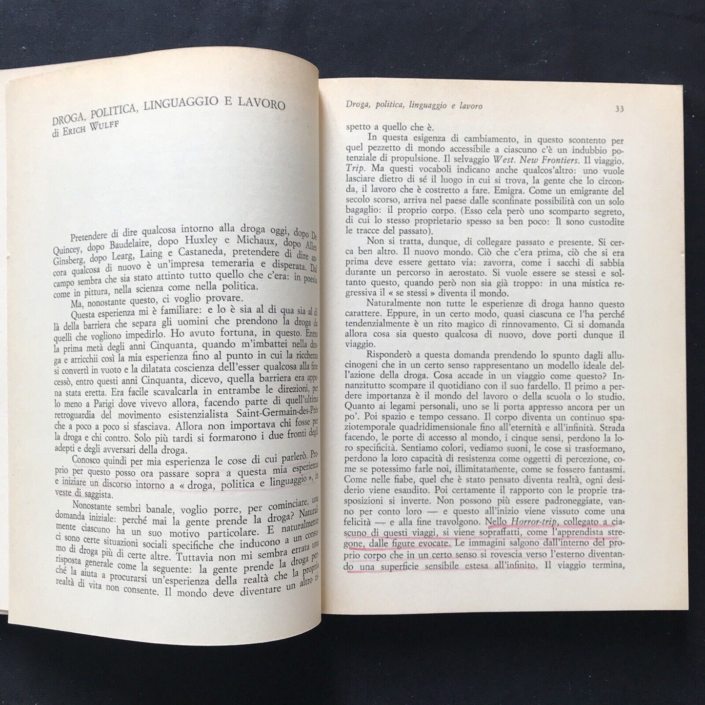 DROGA E LINGUAGGIO - Sollers, Tagliaferri. Marsilio editori 1976 #