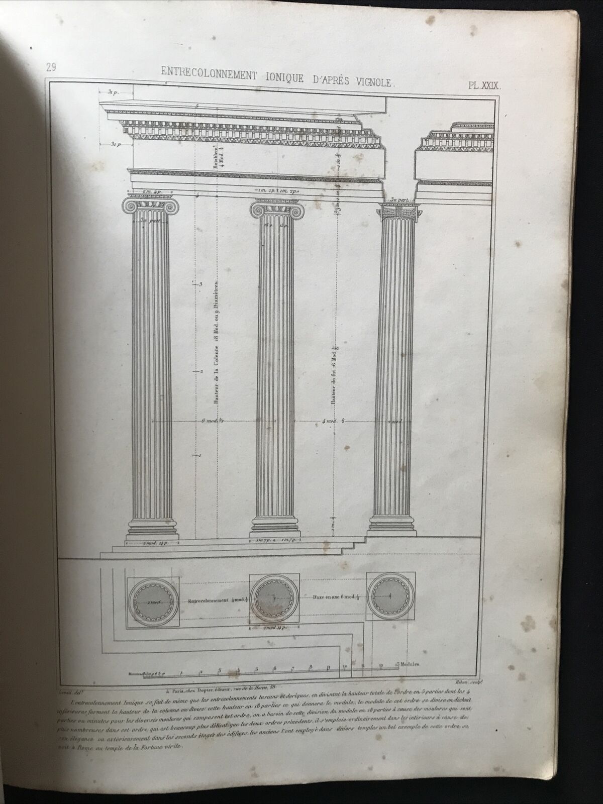 Traité élementaire pratique D'ARCHITECTURE étude cinq ordres, LEVEIL, Dopter cie