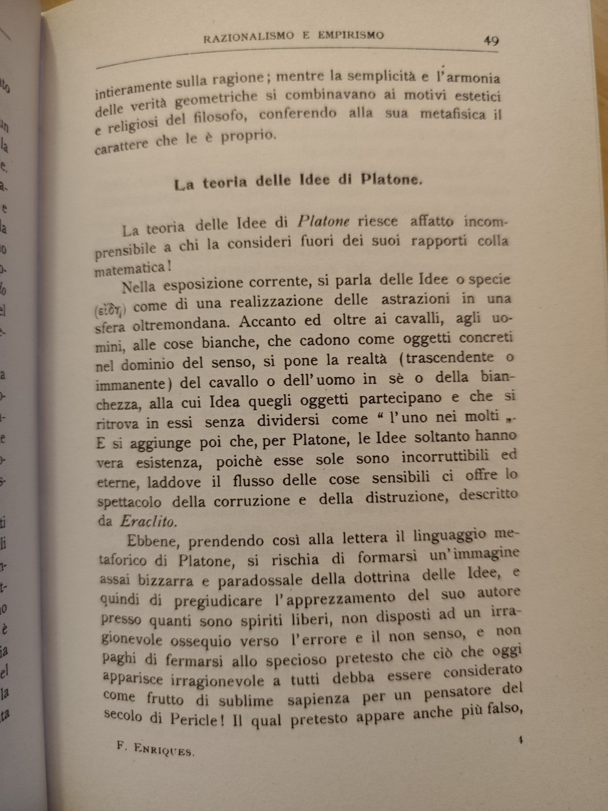 Scienza e razionalismo - Federigo Enriques. Zanichelli 1990