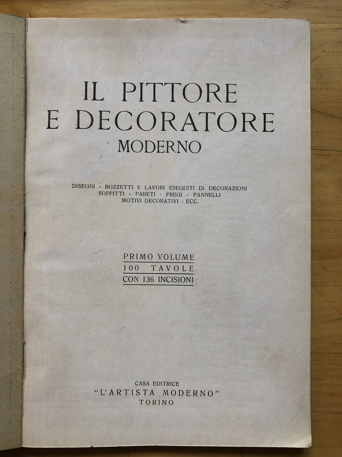 Il pittore e il decoratore moderno 1926 Carlo Tarantola, l'artista Moderno