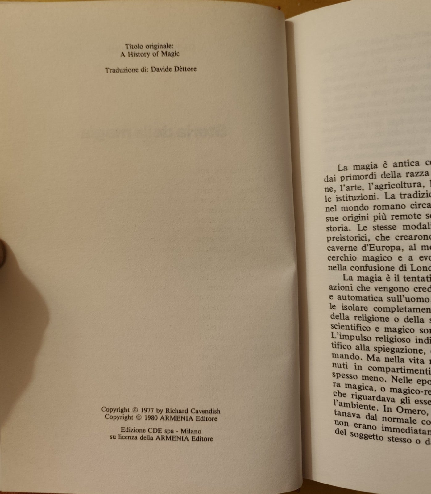 Storia della Magia - Richard Cavendish CDE 1983 - esoterismo misticismo occulto