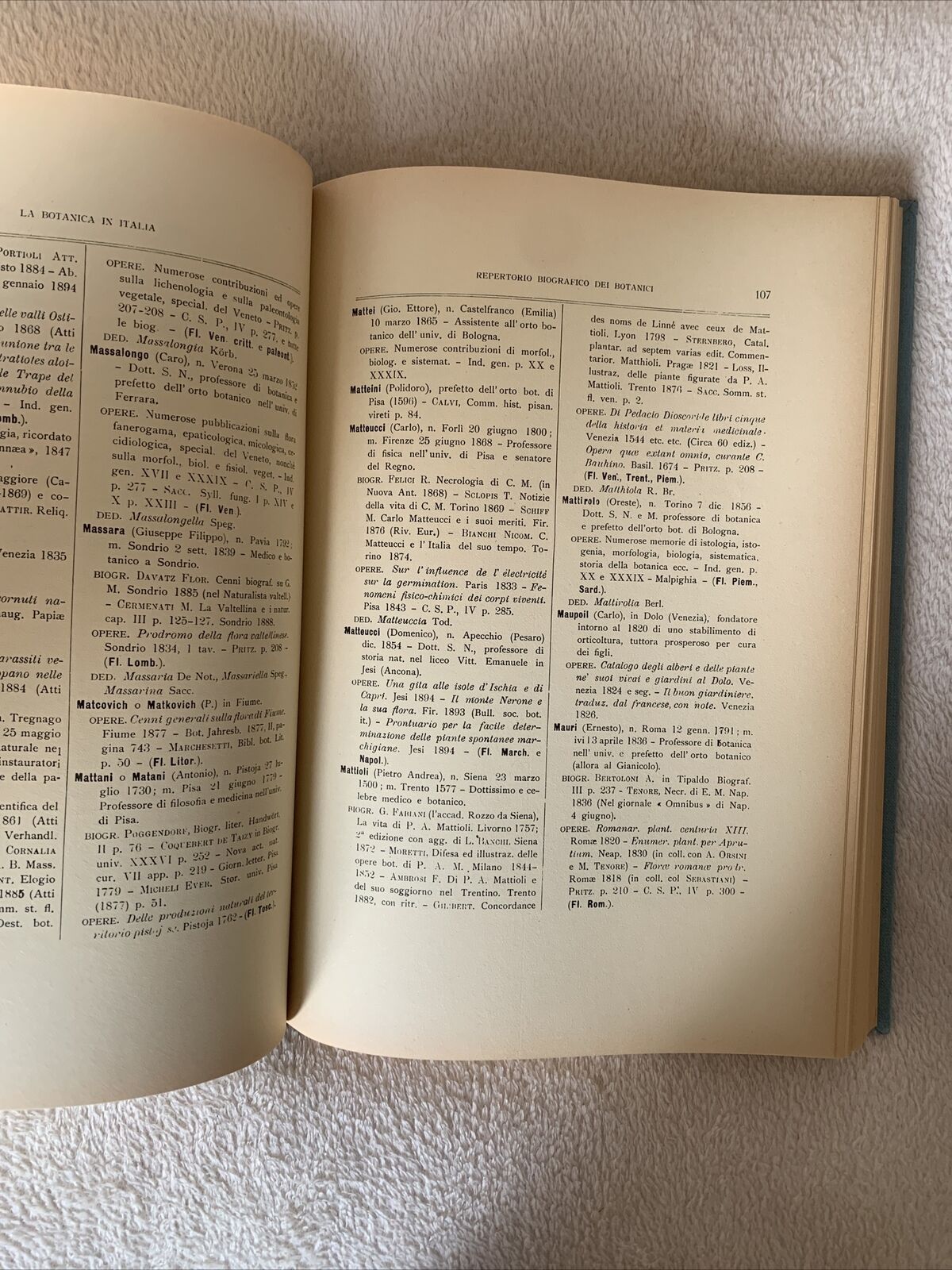 LA BOTANICA IN ITALIA - Pier Andrea Saccardo. Forni Editore, Ristampa del 1971