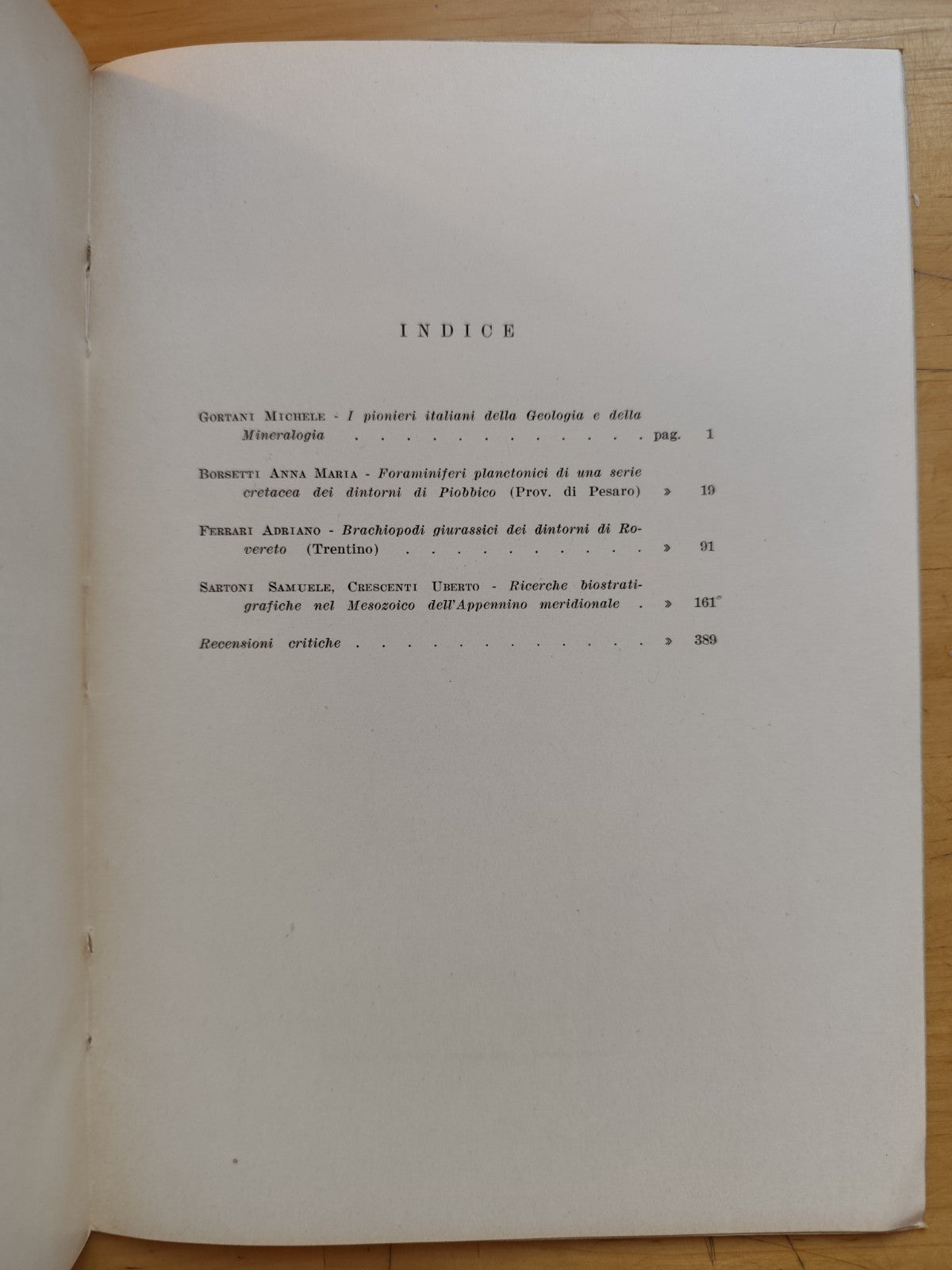 Giornale di geologia, museo geologico Bologna - Raimondo Selli, serie 2ª XXIX