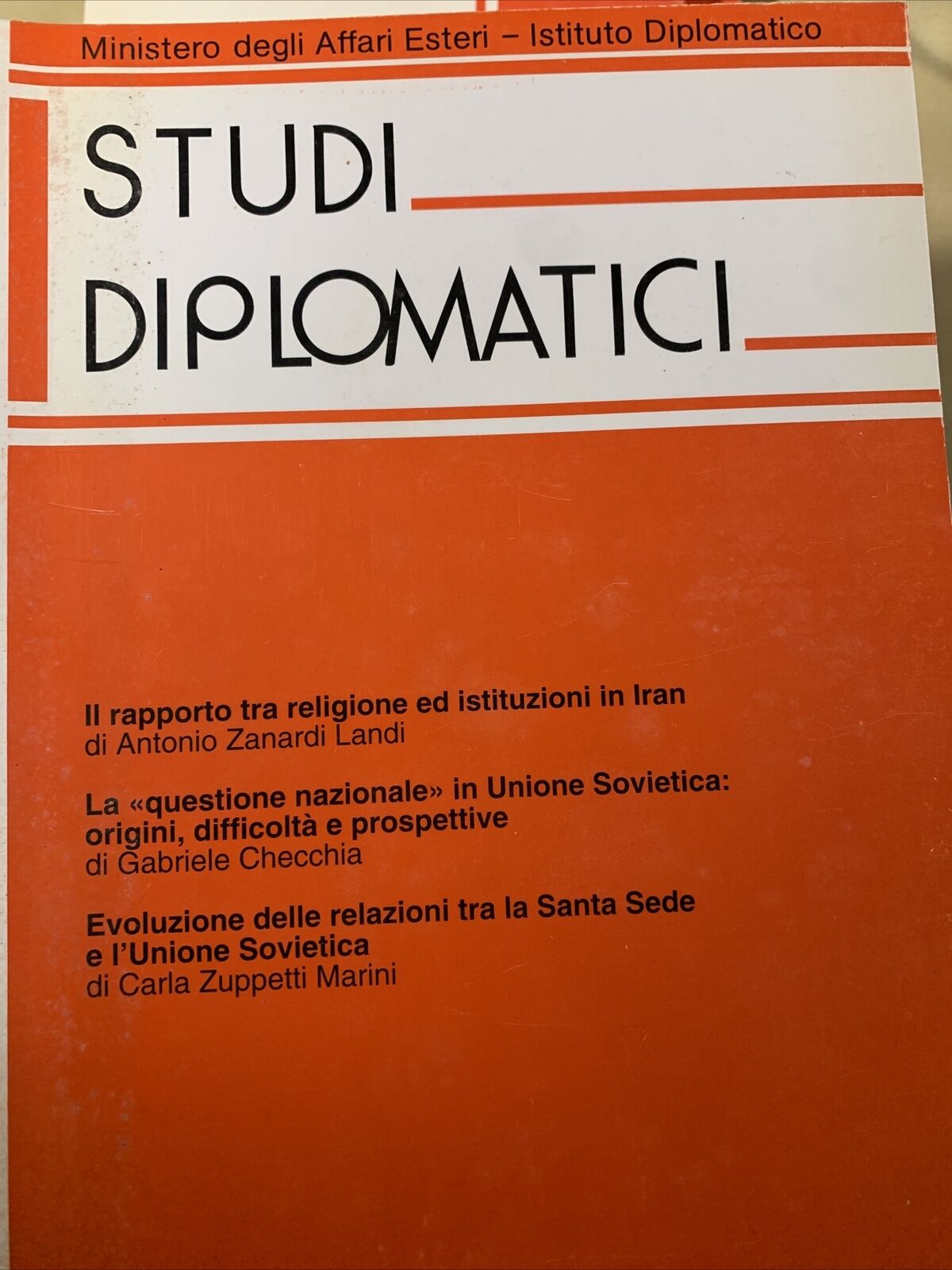STUDI DIPLOMATICI - Ministero degli affari esteri. Istituto diplomatico 11 voll