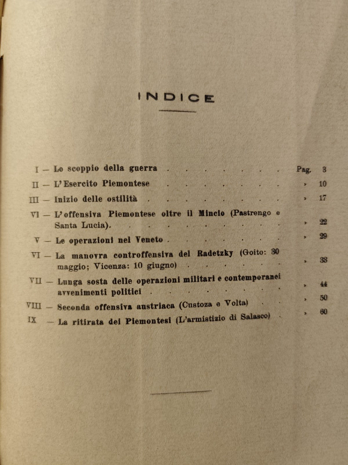 La campagna del 1848 Gen. G. Cassinis conferenze Ufficiali R. Aeronautica 1928