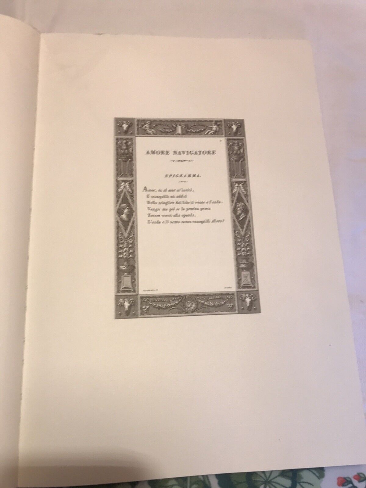 Cimelio Tipografico Pittorico, Giambattista Bodoni 1 SOLO VOLUME