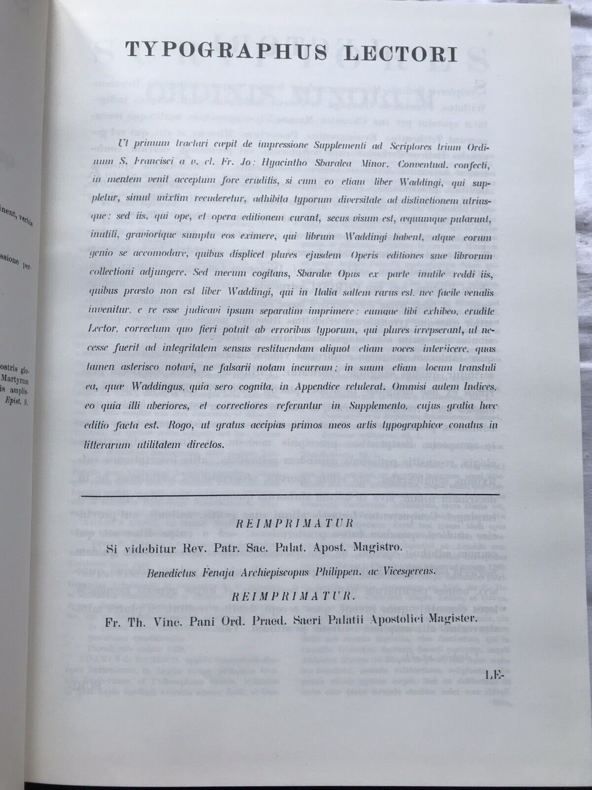 Scriptores Ordinis Minorum, fr. Waddingi Lucae -Sbaraglia G. Giacinto