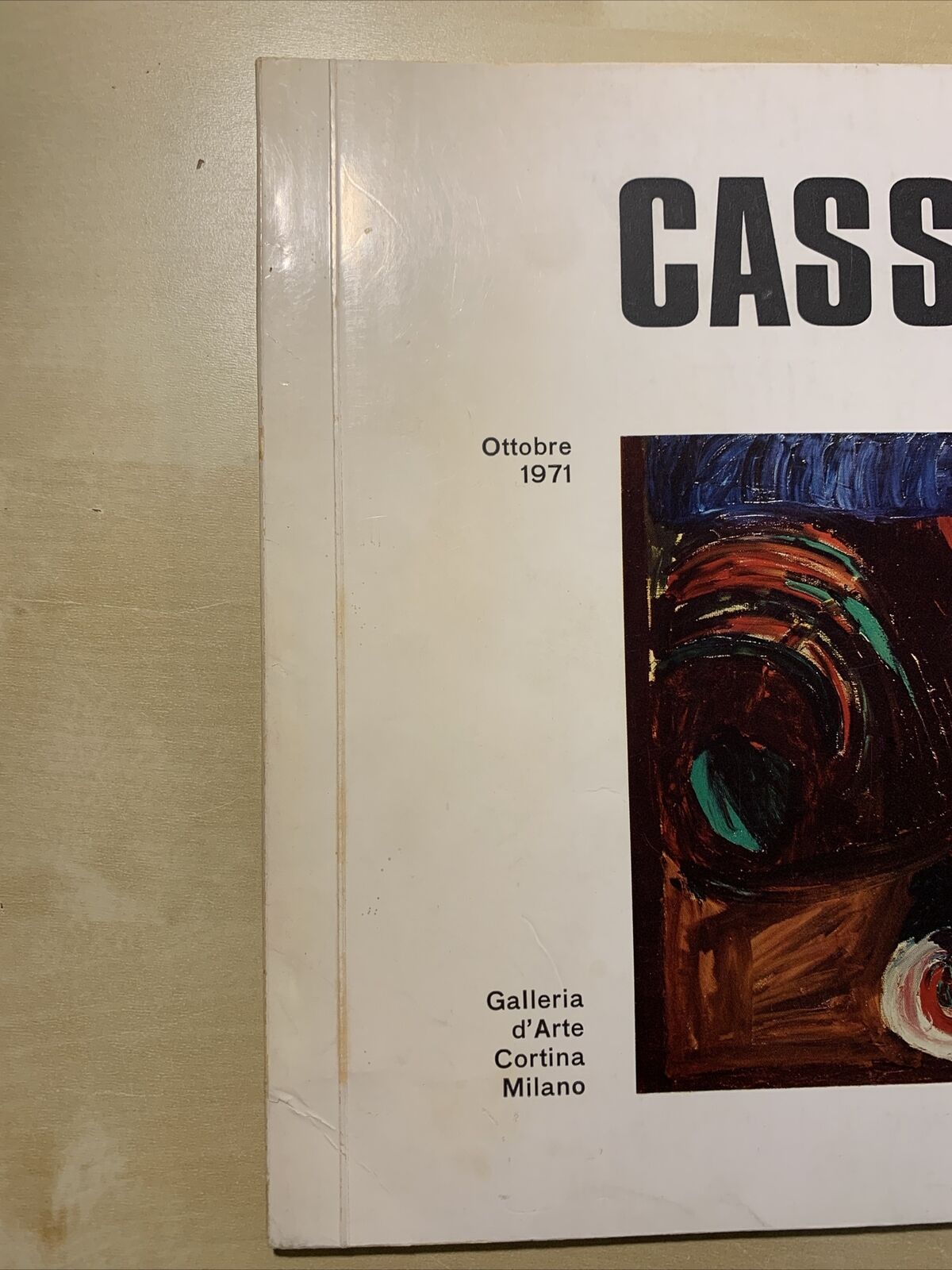 CASSINARI galleria d'arte Cortina Milano Ottobre 1971 #