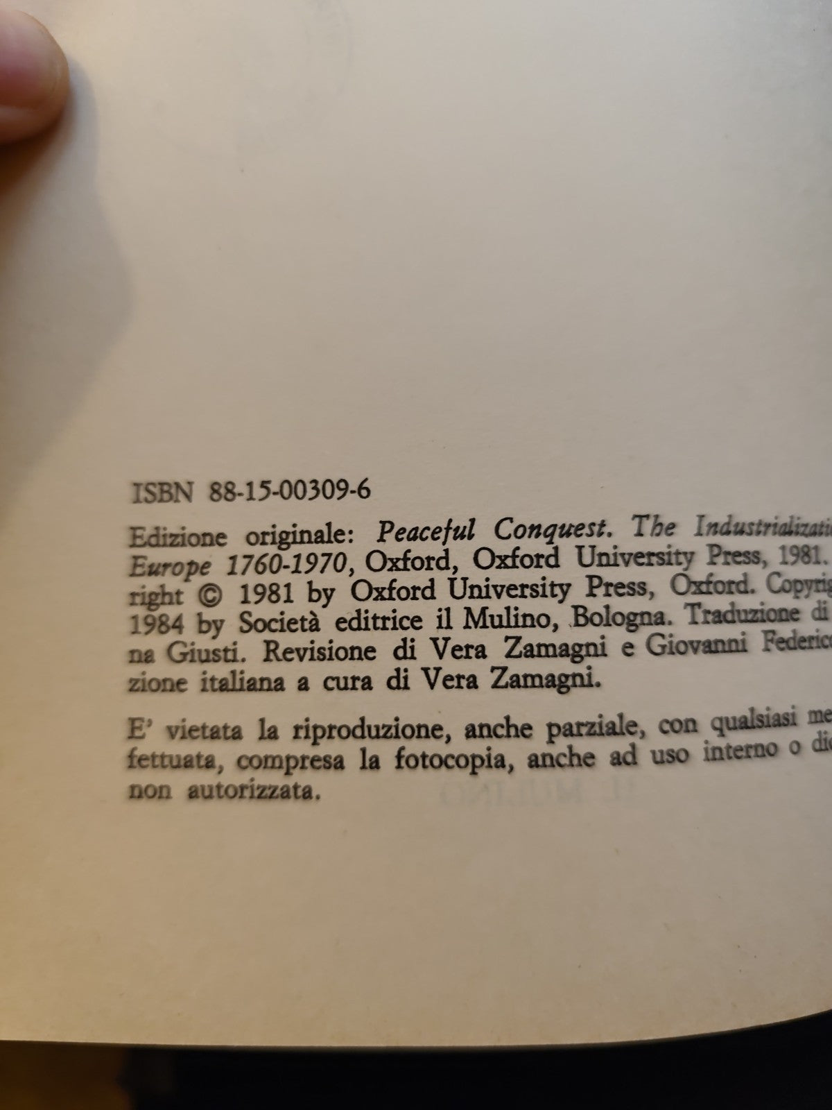 La conquista pacifica - Sidney Pollard. Il Mulino 1987