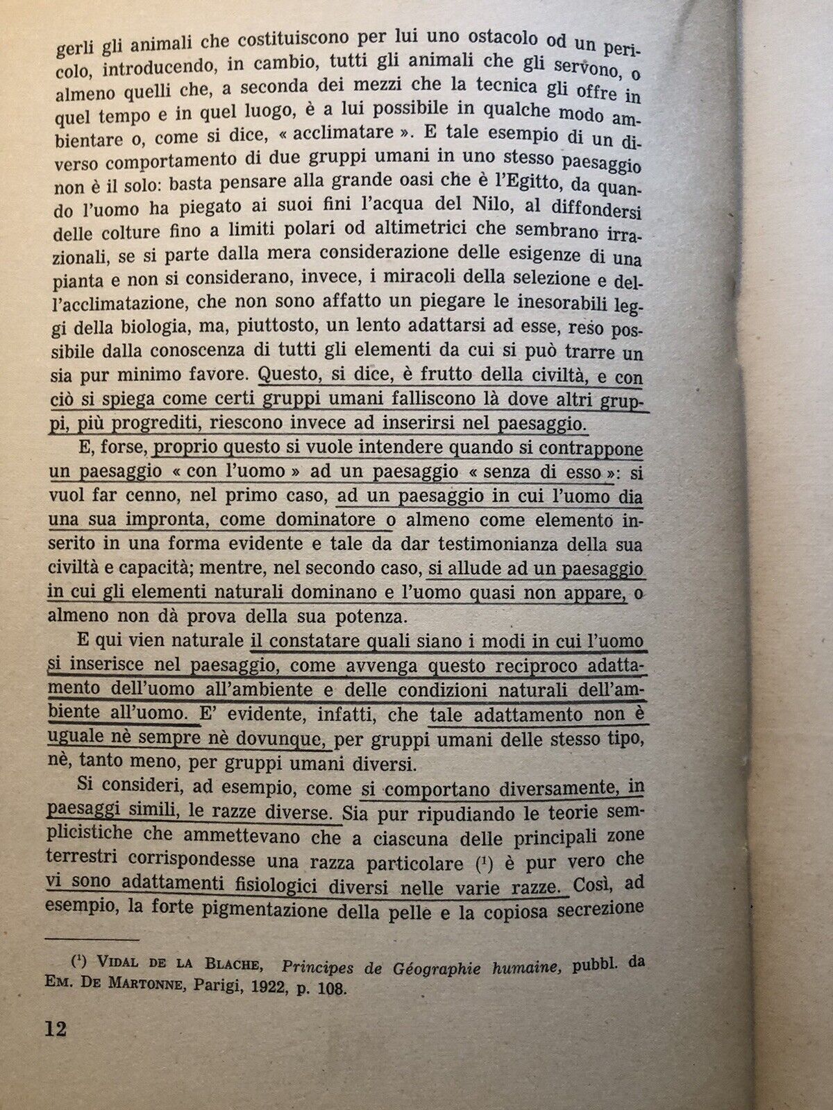 Rapporti fra società umane e paesaggio, Giovanni Merlini. Cesare Zuffi 1950