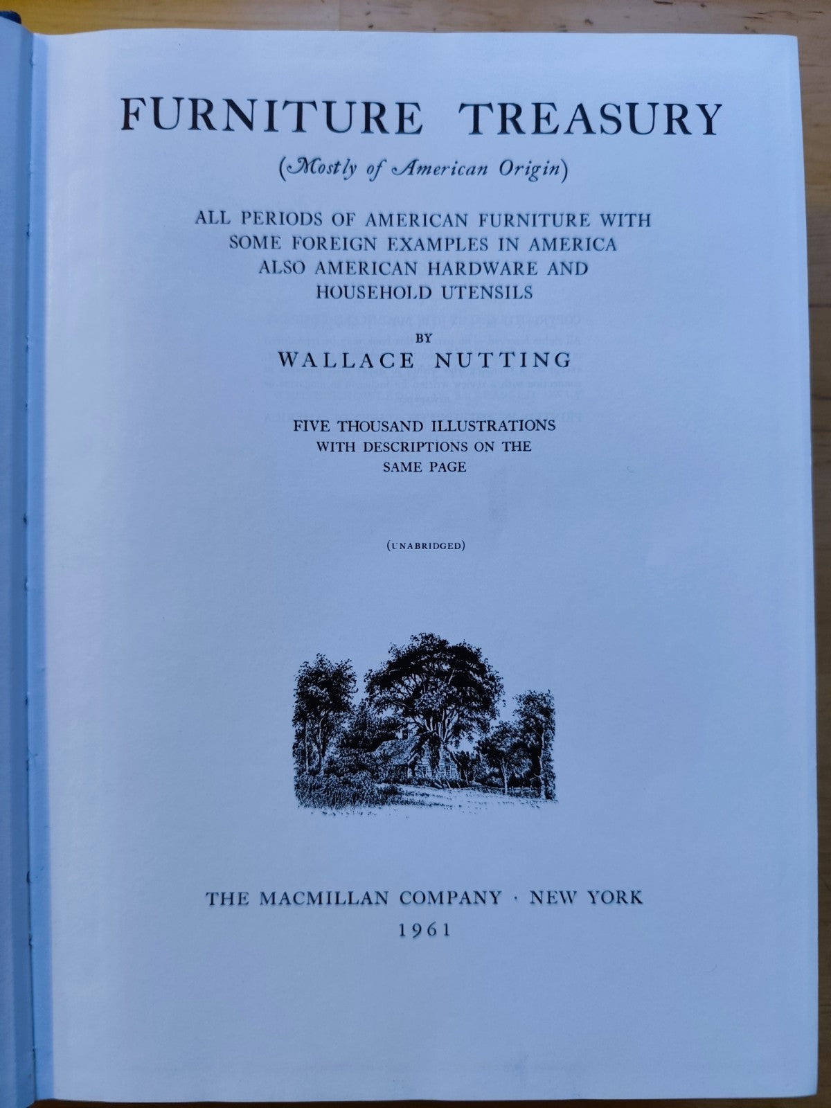 Furniture Treasury (Mobilio arredamento) Macmillan 1961, Wallace Nutting
