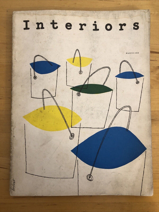 INTERIORS MAGAZINE MARCH 1954 Olga Gueft - Interiors, design, architecture
