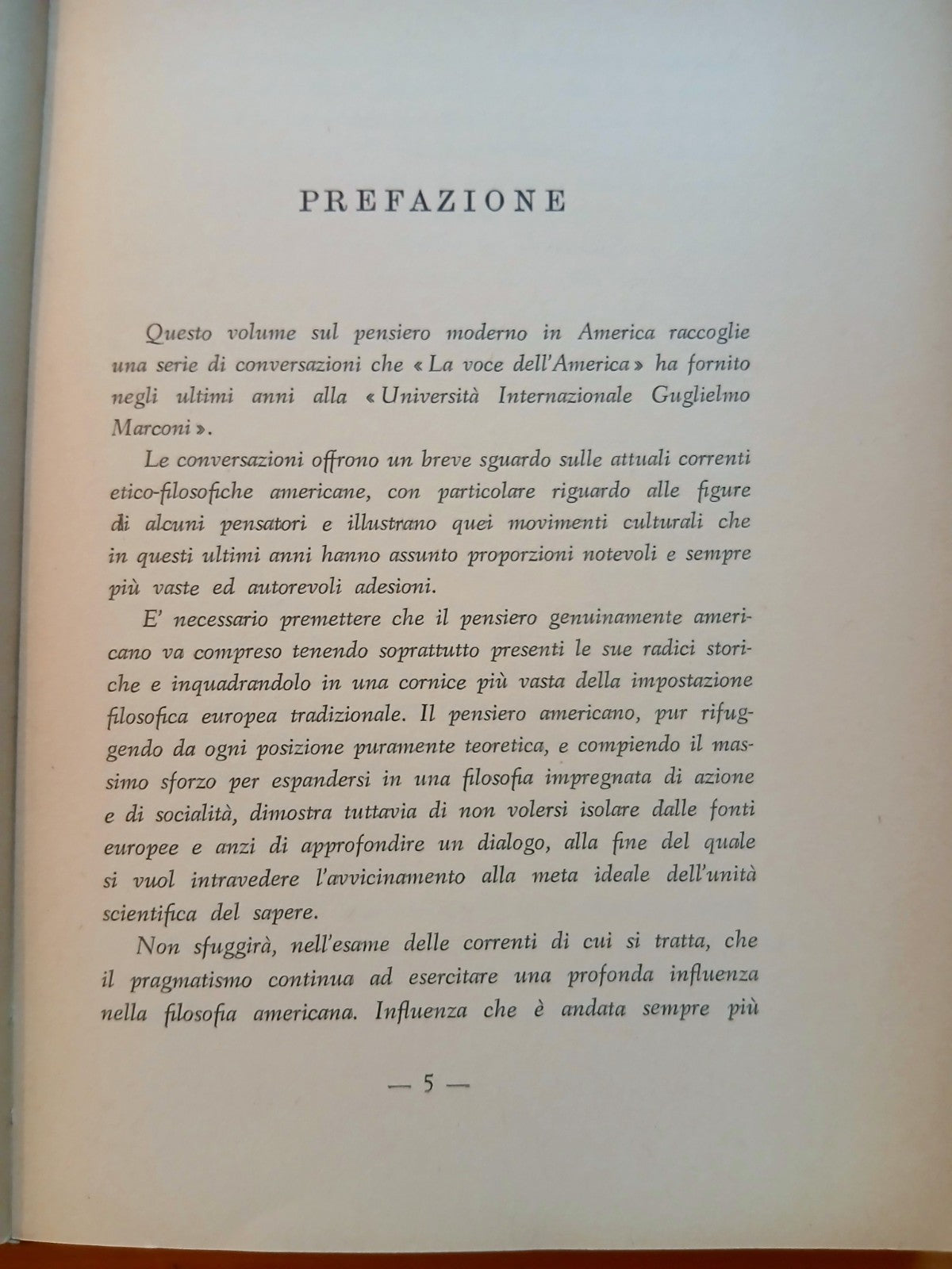 Il pensiero moderno in America - Edizioni radio Italiana 1955