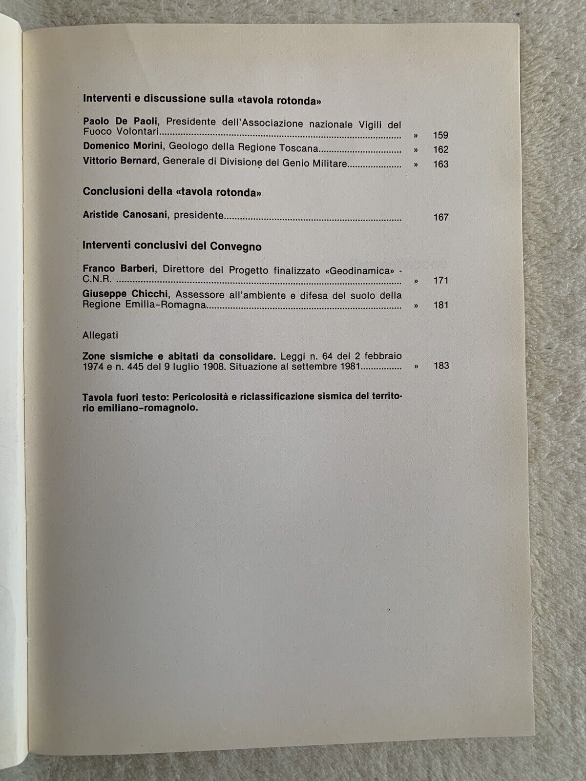 Zone sismiche e sismicità in Emilia-Romagna strategia difesa dai terremoti 1981