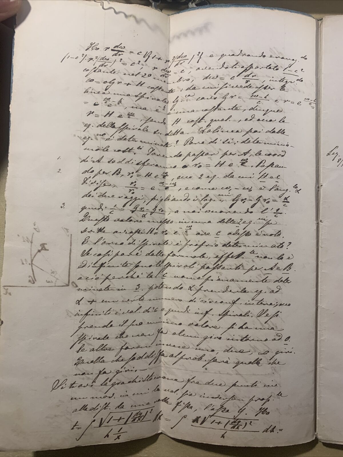 Antico Manoscritto Università di Pavia 1876, Meccanica Razionale, Carlo Formenti