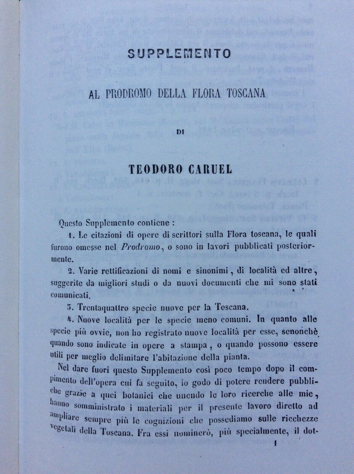 PRODROMO DELLA FLORA TOSCANA,CARUEL TEODORO, RISTAMPA FORNI, due volumi.