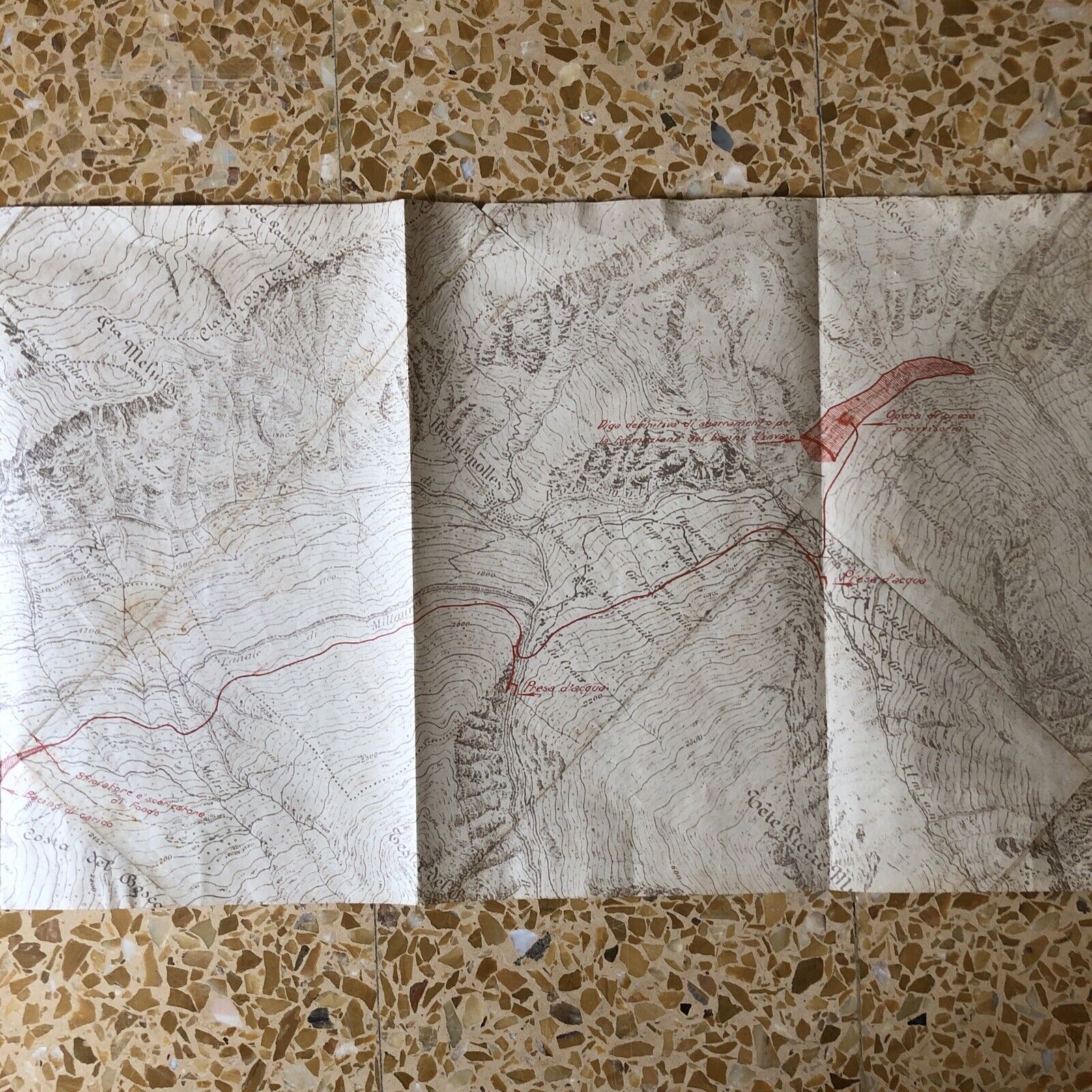 Cartografia ferrovie anni 1910 ca. BARDONECCHIA MELEZET LES GRANGES MILLAURES