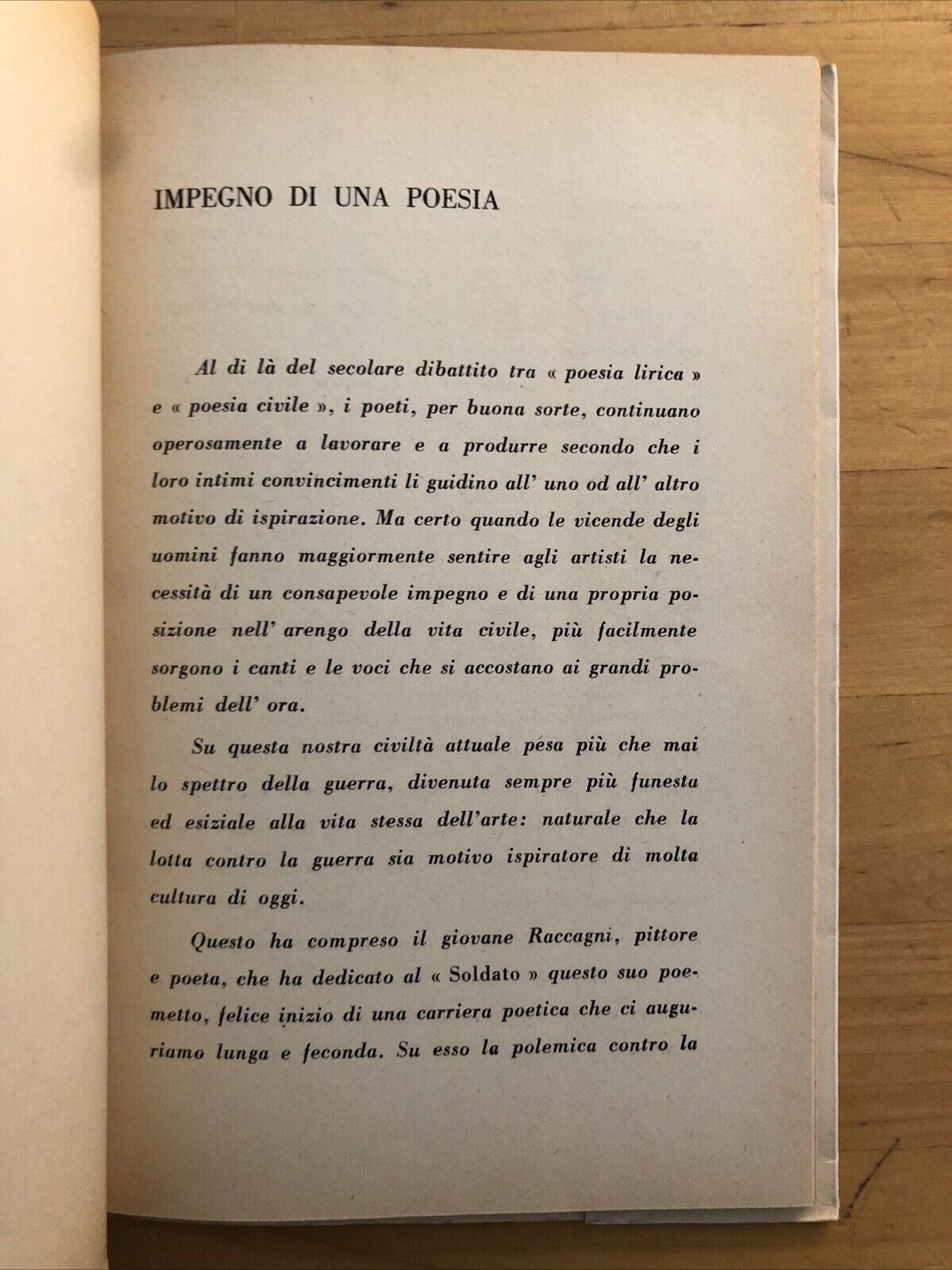 IL SOLDATO - ANDREA RACCAGNI, GRUPPO CULTURALE IMOLESE
