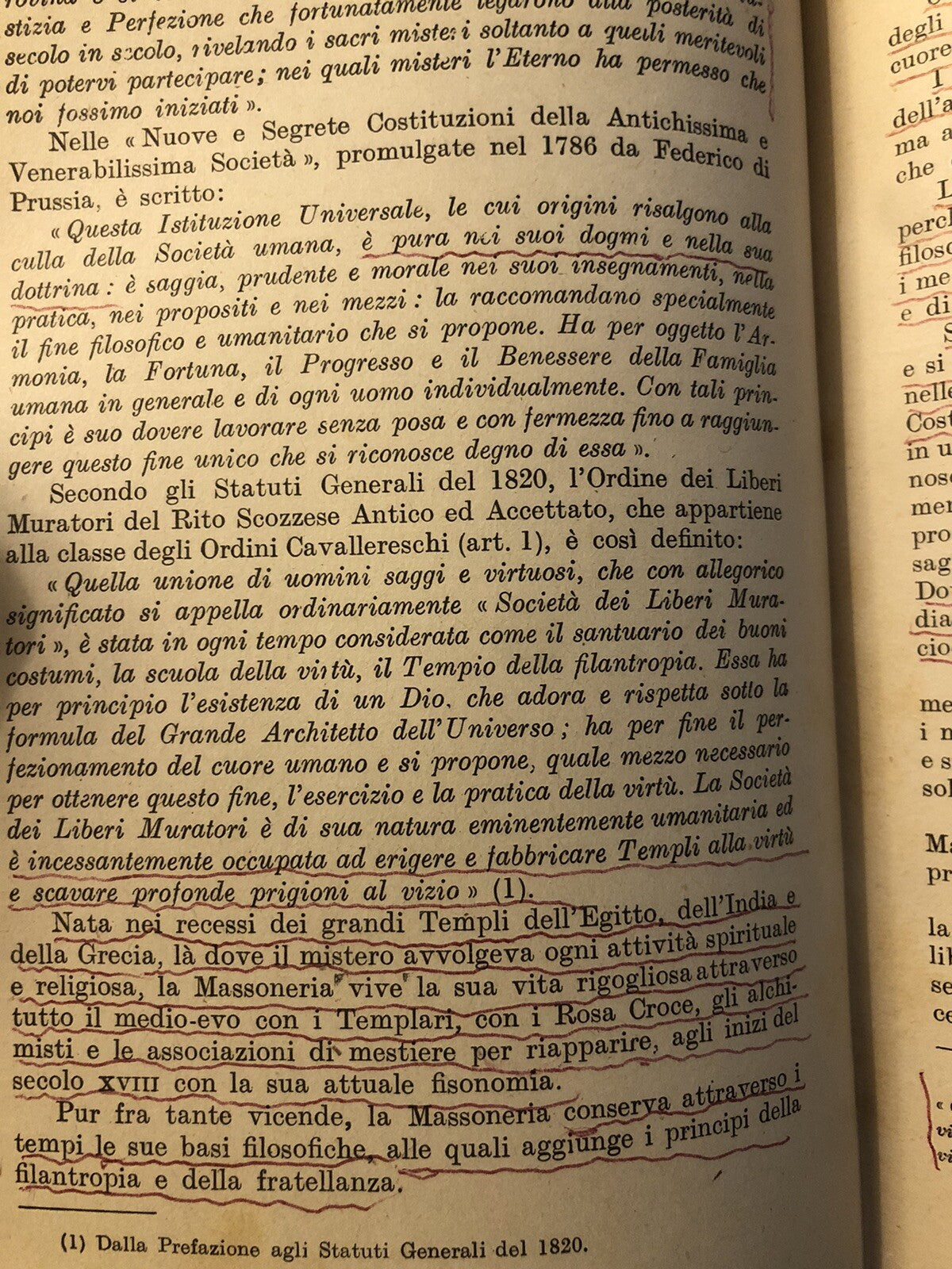 Il libro dei rituali del rito scozzese antico accettato, Salvatore Farina 1946