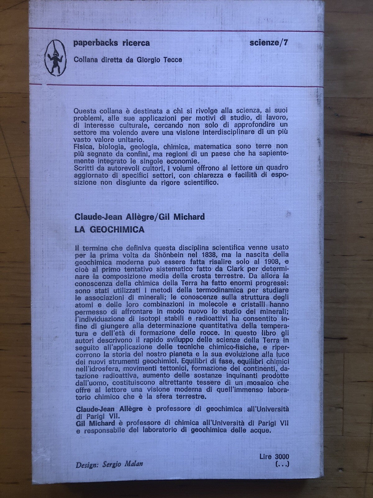 La geochimica, Claude-Jean Allègre - Gil Michard, Newton Compton Scienze 1977