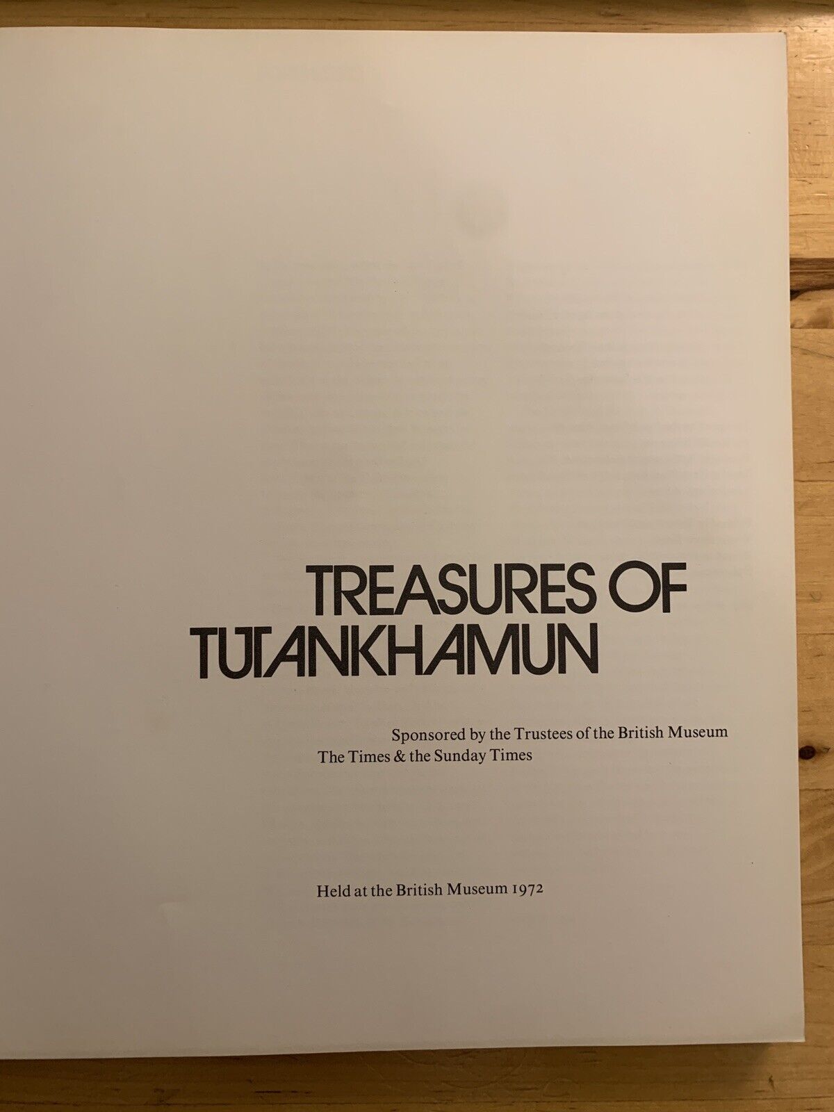 TREASURES OF TUTANKHAMON - BRITISH MUSEUM 1972