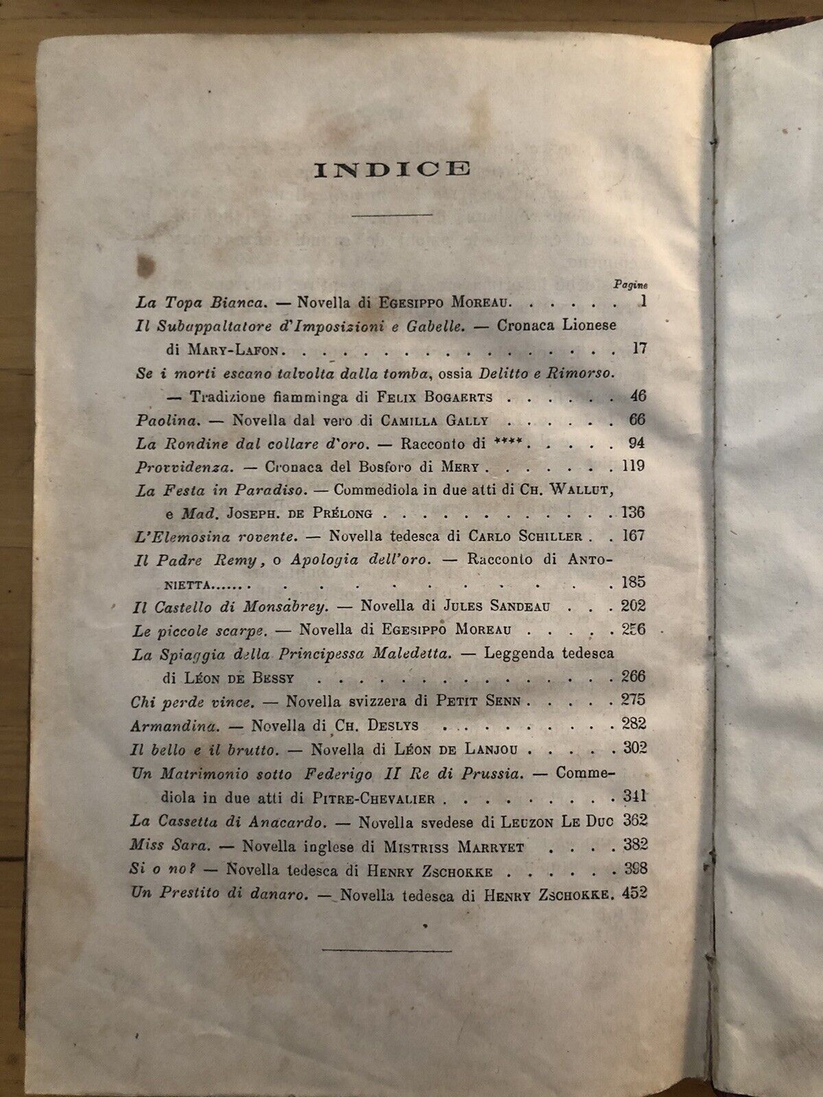 BOCCI DONATO - Moralità e ricreazione - Novelle Cronache Leggende  1877