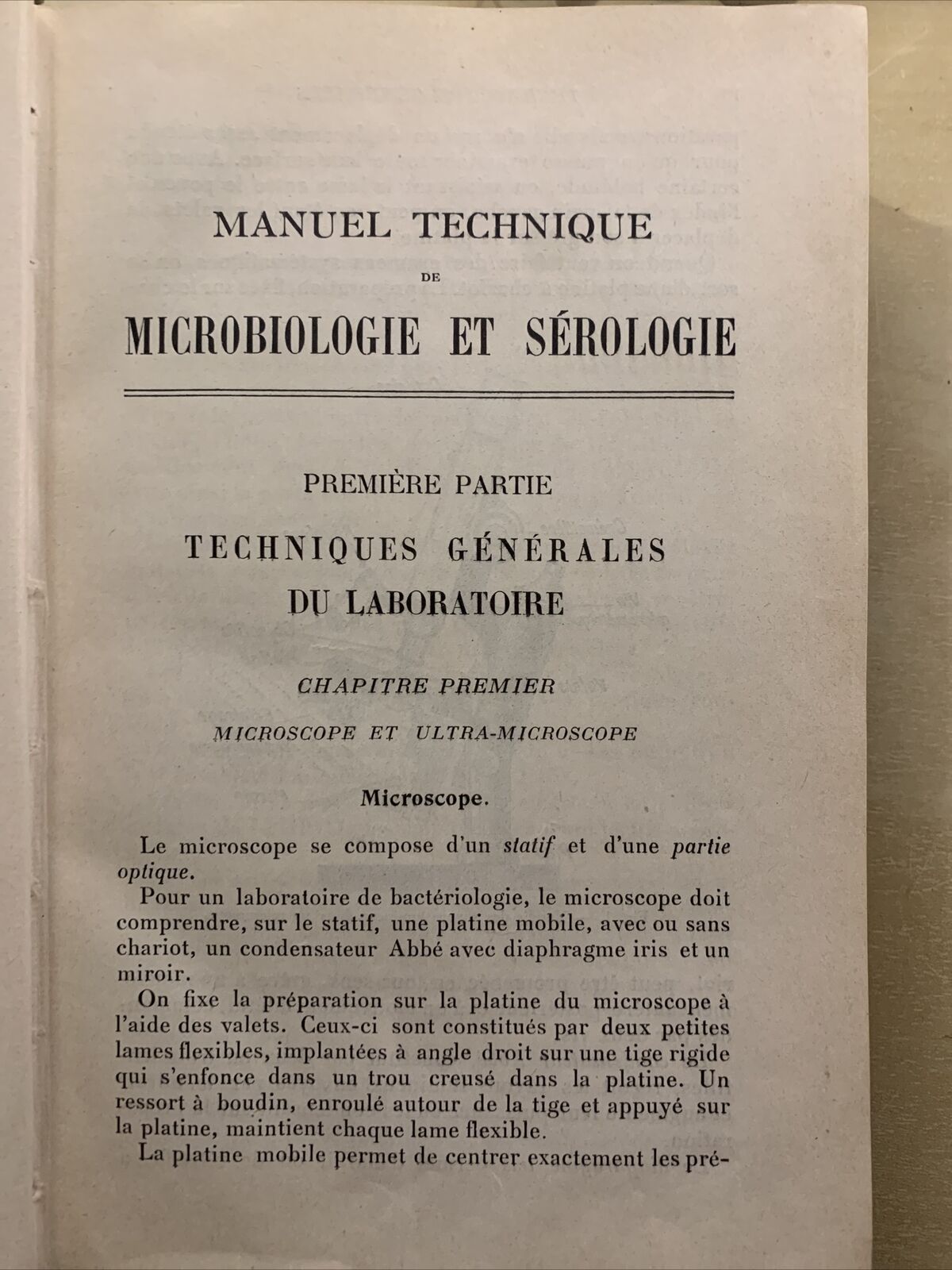 Manuel Technique de Microbiologie et Serologie #
