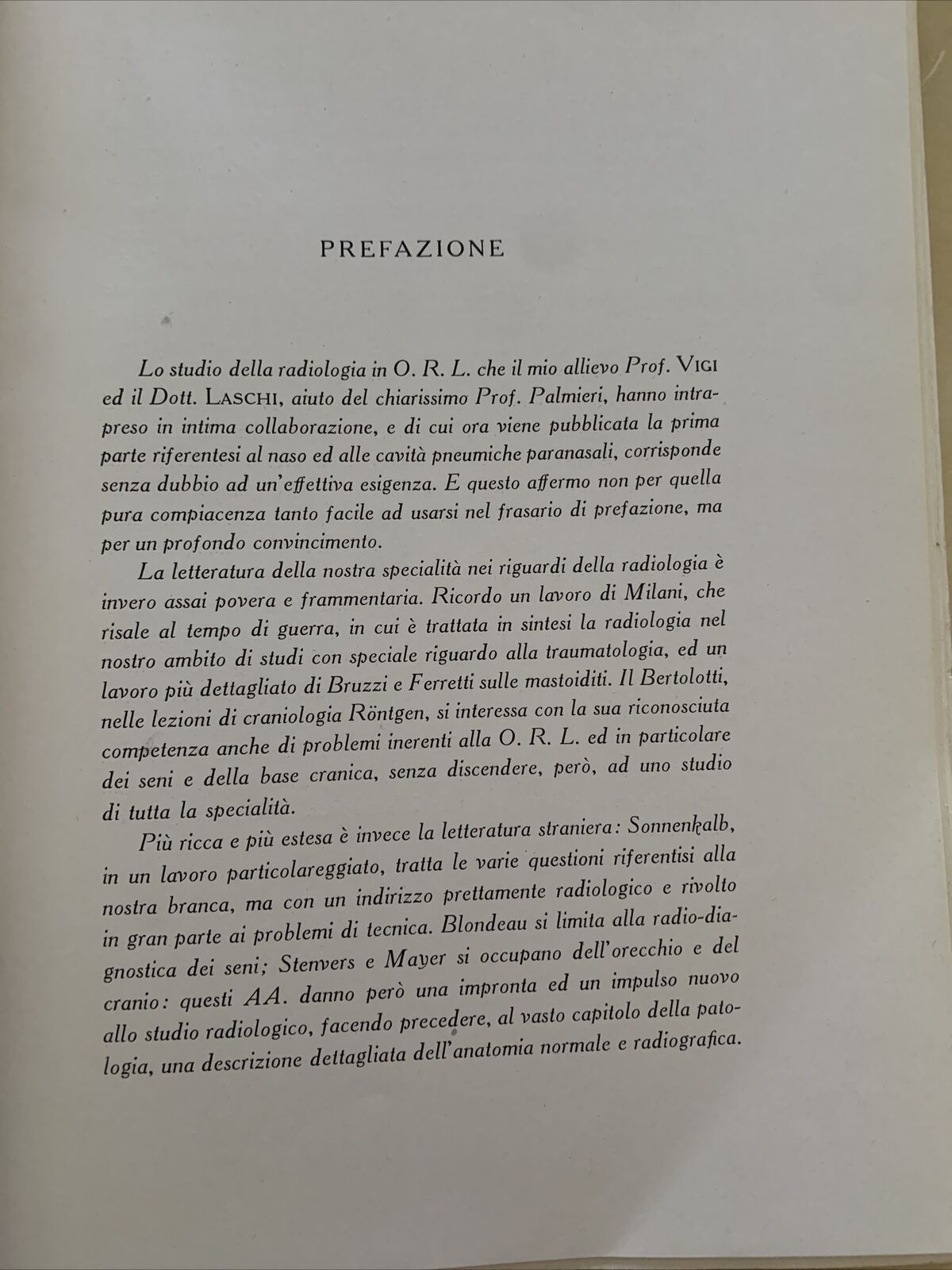 LA RADIOLOGIA IN OTORINO LARINGOLOGIA. G. LASCHI, VIGI. CAPPELLI 1931 #