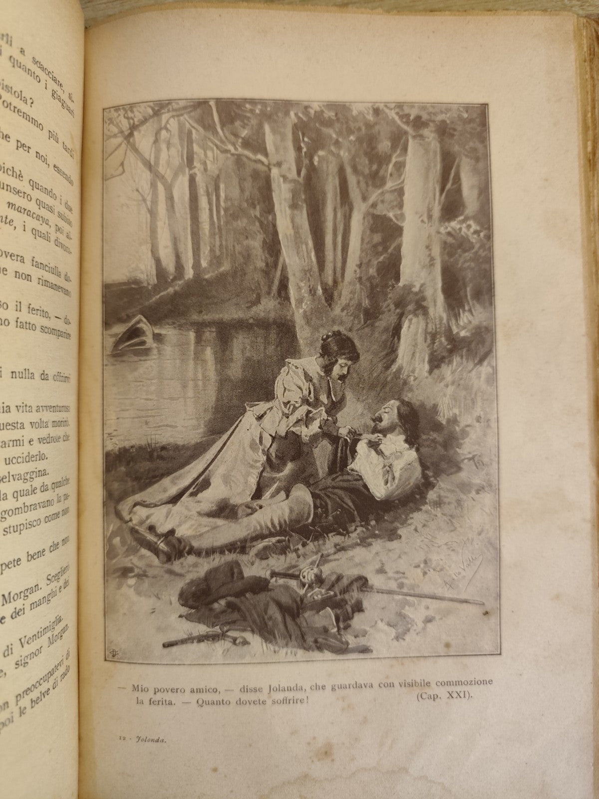 Jolanda la figlia del corsaro nero, Emilio Salgari. Vallardi 1927, illustrato